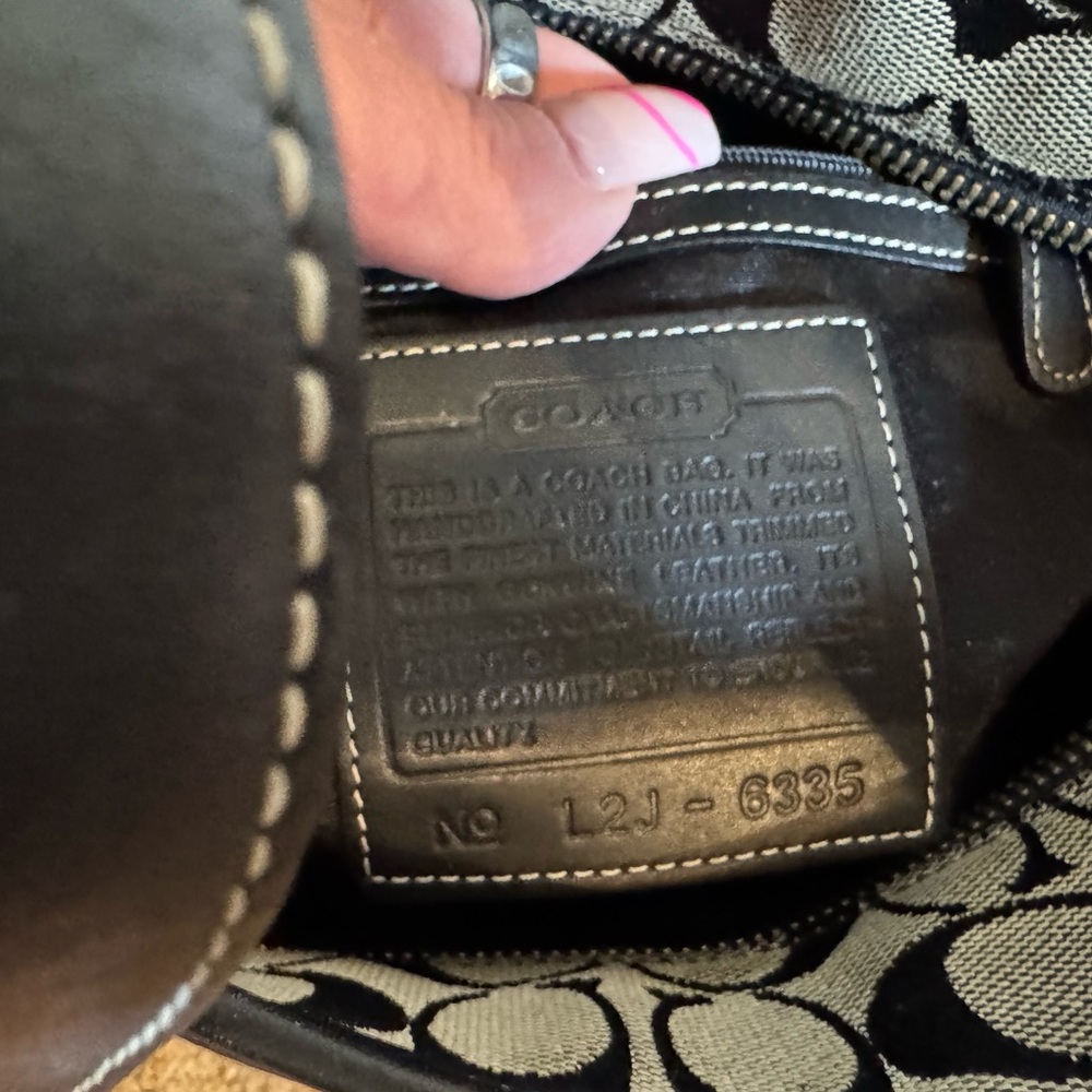 Coach Black and Gray Men's Bag